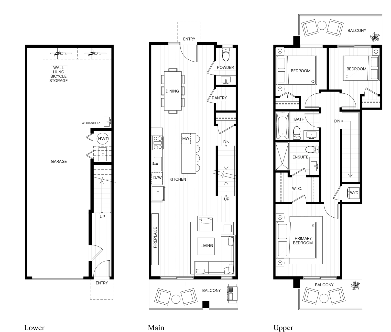 C2 · 3 bedrooms, 2.5 bathrooms floor plan